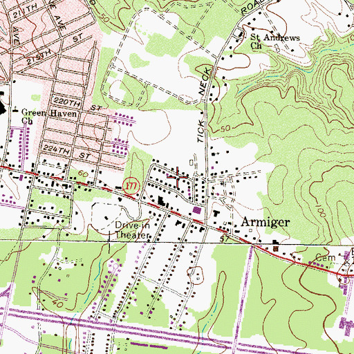 Topographic Map of Mansion House Manor, MD