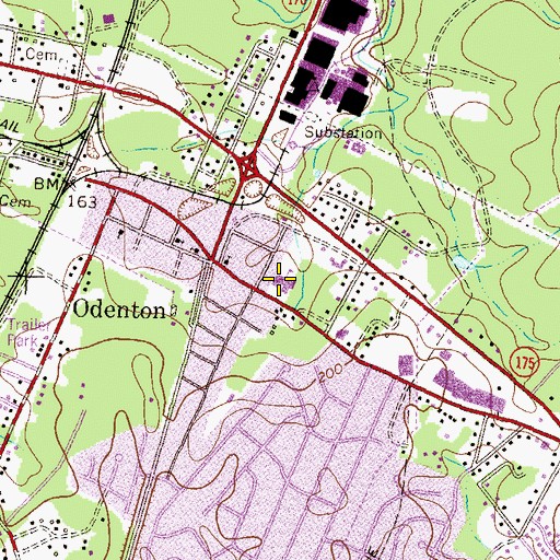Topographic Map of Odenton Elementary School, MD