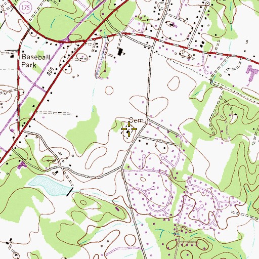 Topographic Map of Our Lady of the Fields Roman Catholic Church, MD