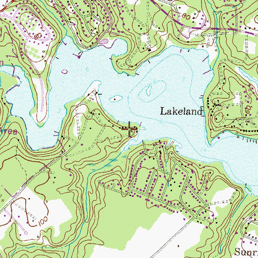Topographic Map of Arlington Echo Outdoor Education Center, MD