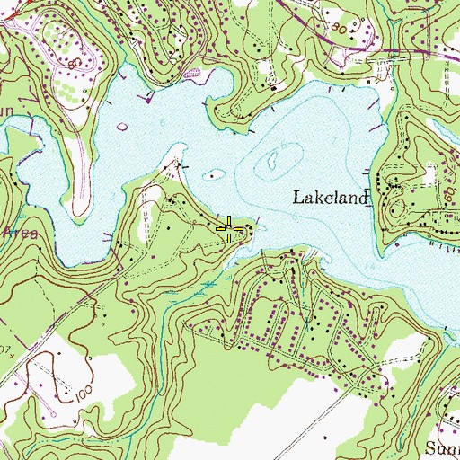 Topographic Map of Arlington Echo Outdoor Education Center, MD