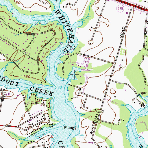 Topographic Map of Homewood Cove, MD