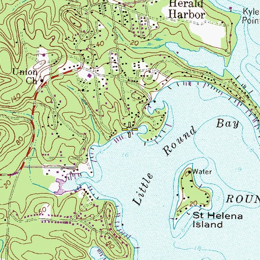 Topographic Map of Joyces Marina, MD