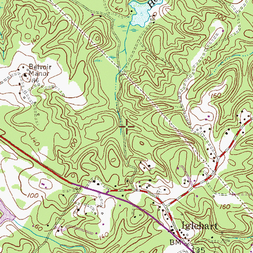 Topographic Map of Kalmia Ridge, MD