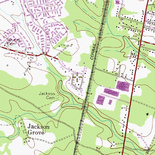 Topographic Map of Severn Lea, MD