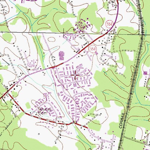 Topographic Map of Warfield, MD
