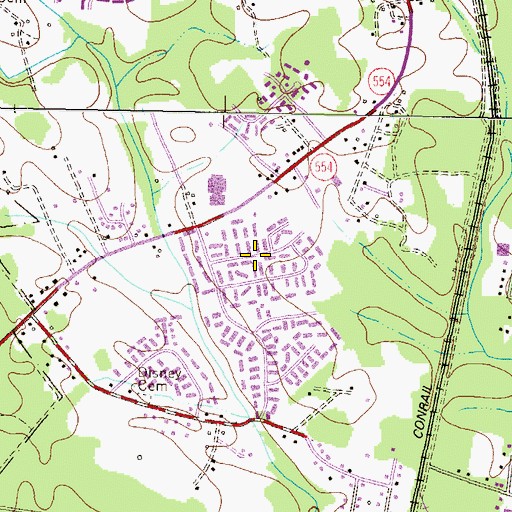 Topographic Map of Warfield, MD