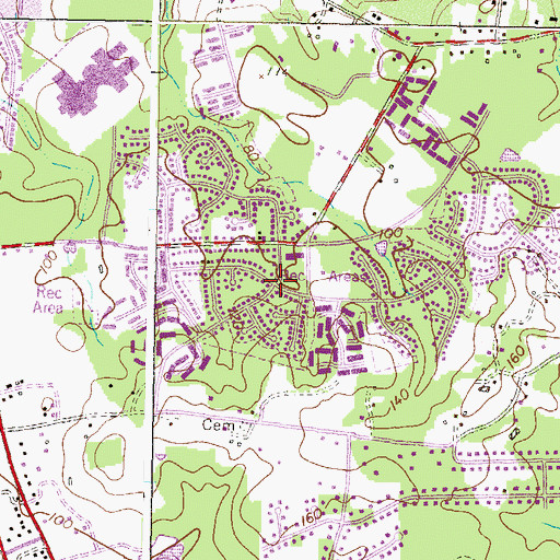Topographic Map of Watson Place, MD