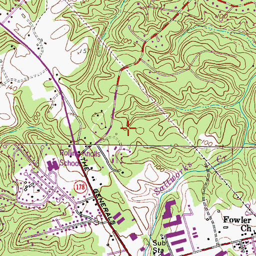Topographic Map of Woodlore, MD