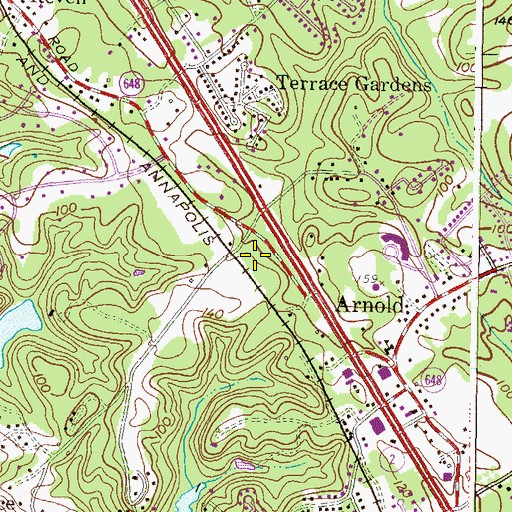 Topographic Map of Lark Hill, MD