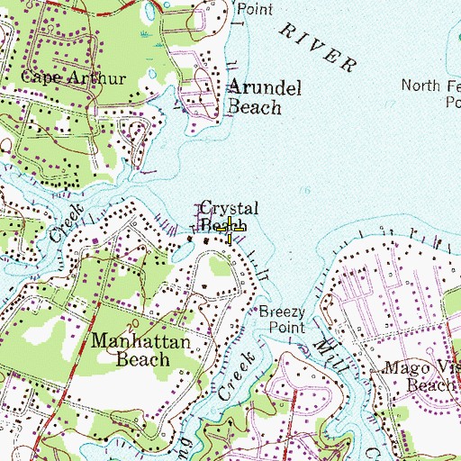 Topographic Map of Magothy Marina, MD