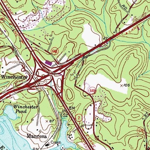 Topographic Map of Captains Choice, MD