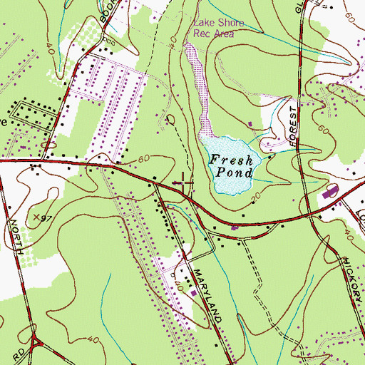 Topographic Map of Galilee Lutheran Church, MD