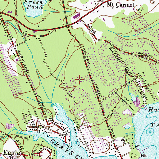 Topographic Map of Sillery Bay Forest, MD