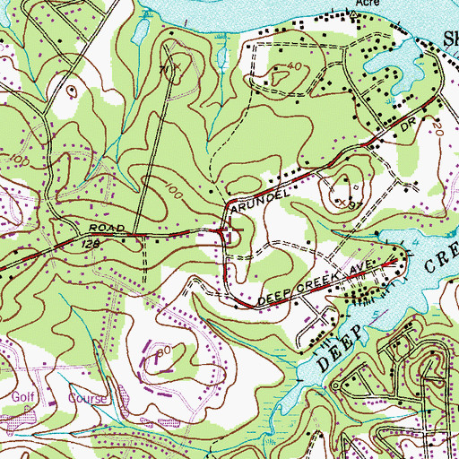 Topographic Map of Ulmstead Estates, MD