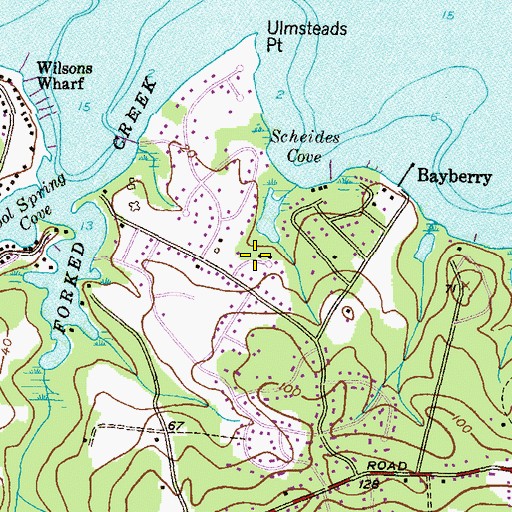 Topographic Map of Ulmstead Point, MD