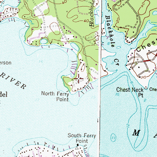Topographic Map of Cape Sable, MD