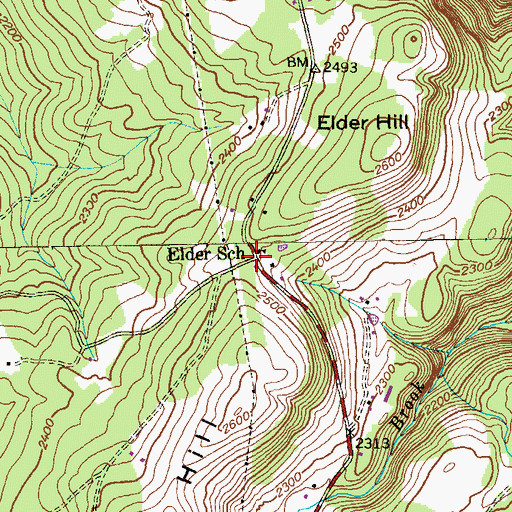 Topographic Map of Elder Hill, MD