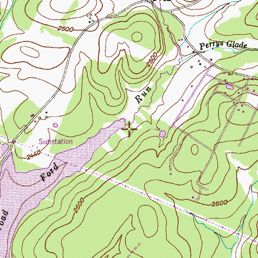 Topographic Map of Broadford Recreation Area, MD