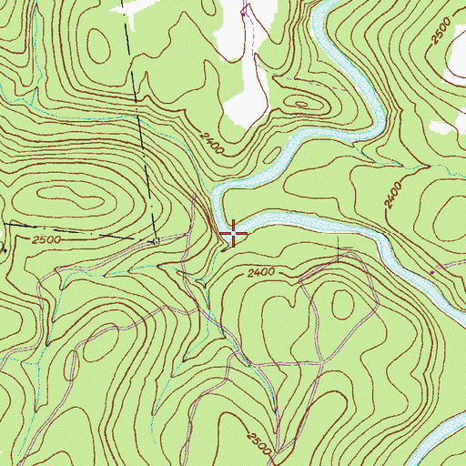 Topographic Map of Oak Shoals, MD
