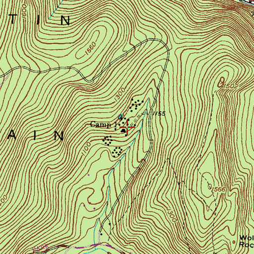 Topographic Map of Camp 1, MD