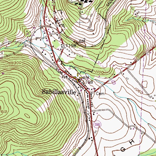 Topographic Map of Saint Mark Lutheran Church, MD