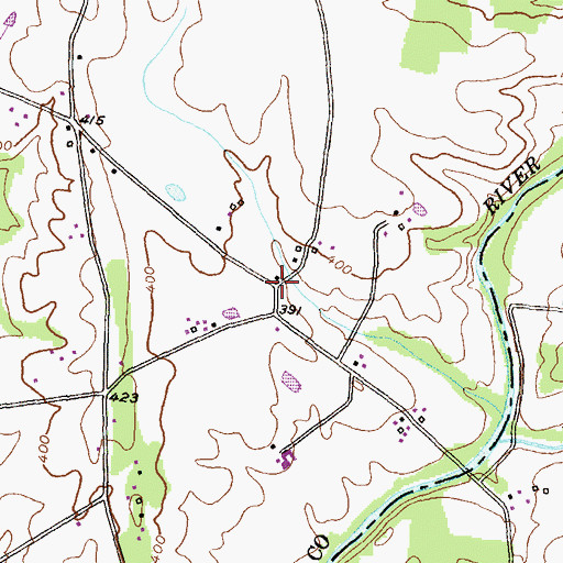 Topographic Map of Snowden, MD