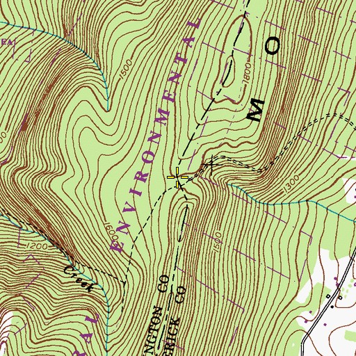 Topographic Map of Black Rock Gap, MD