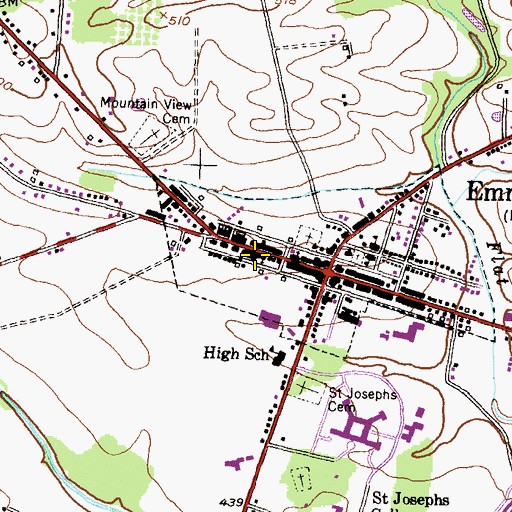 Topographic Map of Church of the Incarnation United Church of Christ, MD
