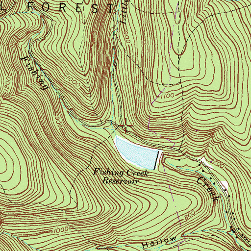 Topographic Map of White Rocks, MD