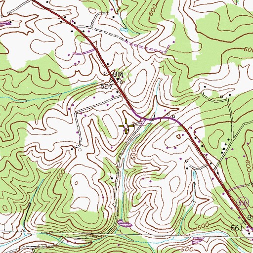 Topographic Map of Mabels Manor, MD