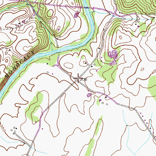 Topographic Map of Monocacy Meadows, MD