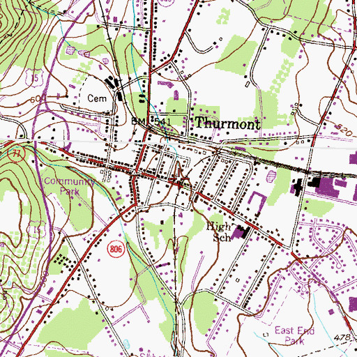 Topographic Map of Trinity United Church of Christ, MD