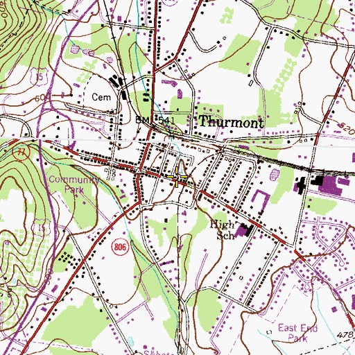 Topographic Map of Trinity United Church of Christ, MD