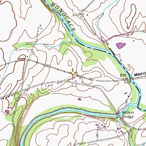 Topographic Map of Phylpres, MD