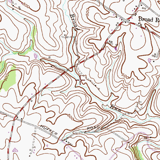 Topographic Map of Burkitts Run, MD