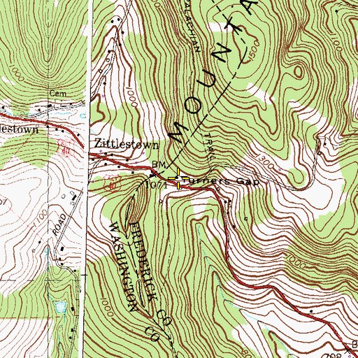 Topographic Map of Church of Saint Joseph of the Sacred Heart of Jesus, MD