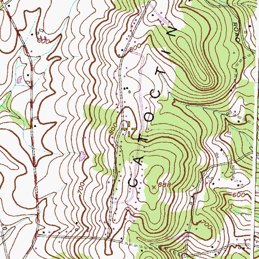 Topographic Map of Skyline Estates, MD