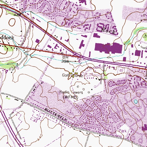 Topographic Map of VFW Country Club, MD