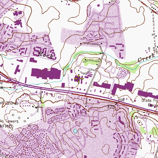 Topographic Map of Willowtree Plaza Shopping Center, MD