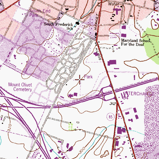 Topographic Map of Harry Grove Stadium, MD
