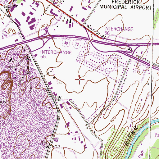 Topographic Map of Industrial Centre East, MD