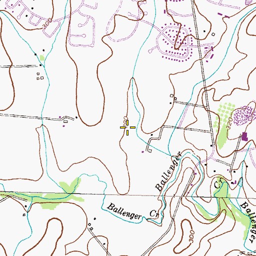 Topographic Map of Kingsbrook, MD