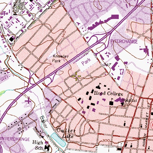 Topographic Map of Rosedale, MD