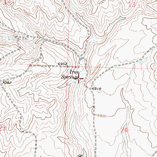 Topographic Map of Iron Springs, CO