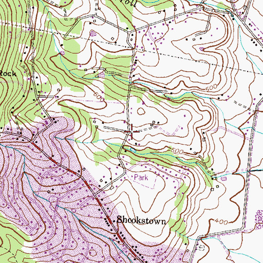 Topographic Map of Mountain View, MD