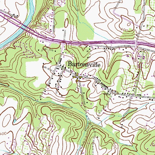 Topographic Map of Saint James African Methodist Episcopal Church, MD
