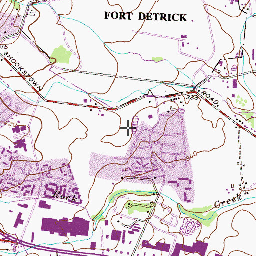 Topographic Map of Willowcrest, MD