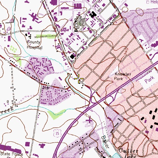 Topographic Map of Wilson Avenue Station (historical), MD
