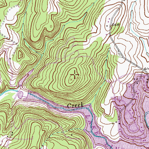 Topographic Map of Aspen, MD